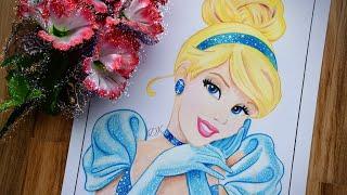 Drawing Disney Princess Cinderella| Dhruvi Kakkad |