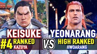 T8  KEISUKE (#4 Ranked Kazuya) vs YEONARANG (High Ranked Hwoarang)  Tekken 8 High Level Gameplay