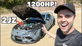 1200WHP 2JZ SWAPPED MK5 SUPRA FIRST DRIVE! *6 Speed Manual!*