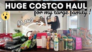  $1,143 HUGE COSTCO HAUL Buying Food for My Large Family (MOM OF 6)