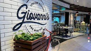 ACTUAL MENU GIOVANNI’S ITALIAN KITCHEN ON ROYAL CARIBBEAN cruise updated food choices vlog