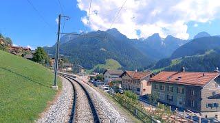  4K  Montreux - Zweisimmen cab ride, Switzerland Goldenpass [09.2023] Führerstandsmitfahrt