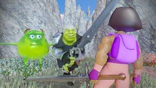 Shrek VS Dora The Destroyer: Wazowski`s Sword Of Cringe