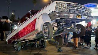 Chevrolet Impala LOWRIDERS HOPPING in Los Angeles California