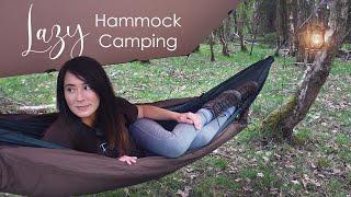 Lazy Hammock Camping • Eyes in the Night  Solo Wild Camping in the Woods