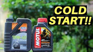 LIQUI MOLY SCOOTER ENGINE OIL VS MOTUL SCOOTER POWER LE, COLD START PROBLEM, BEST SCOOTER ENGINE OIL