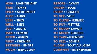 300 Mots les plus utilisés en Anglais / 300 Most used words in English Part 1