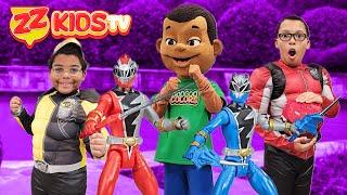 Power Rangers Dino Fury vs Goo Goo Gaga Toon! ZZ Kids TV Scavenger Hunt