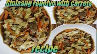 Ginisang repolyo and carrots recipe/ #henryabagvlog