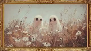 Fall Ghosts Frame TV Art Halloween Painting Screensaver Framed 4K HD Wallpaper Wildflower Slideshow