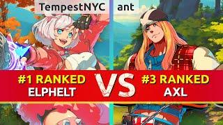 GGST ▰ TempestNYC (#1 Ranked Elphelt) vs ant (#3 Ranked Axl). High Level Gameplay