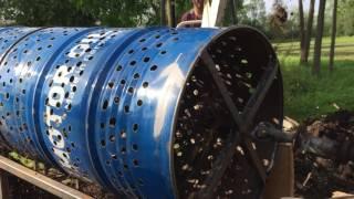 DIY Trommel Rotary Screen Separator Remove Rocks From Soil2