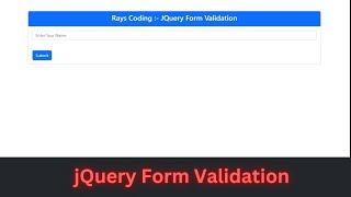 Full Name Validation In jQuery ||  Name Validation In jQuery