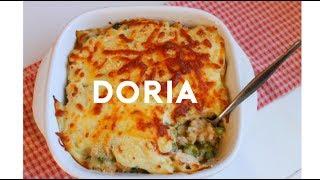 Chicken & Mushroom Doria (Japanese Cheesy Rice Gratin)