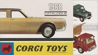 Presentation of all Corgi models in 1968. Die-cast models.