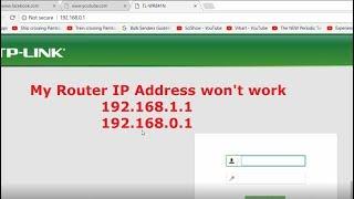 Router ip address doesn't work /192.168.0.1 page isn’t working- How to fix