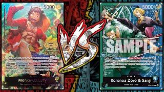 Black Yellow Luffy VS Zoro & Sanji | One Piece TCG | OP09 Tournament Gameplay