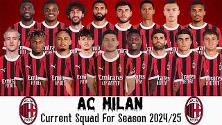 AC Milan's Current Squad For Season 2024/25 | AC Milan Squad Update 2024/25