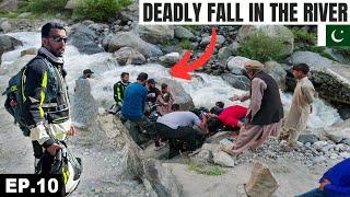 Horrible DEADLY FALL IN THE RIVER ON THE WAY TO BASHO VALLEY  EP.10 | North Pakistan Motorcycle