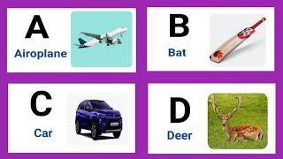 English Alphabet / Learn Alphabet A to Z / ABC Preschool Book Learning A for Airoplane Phonetics