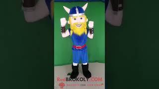 REDBROKOLY.COM Mascot Costume - Blue mighty barbarian full body mascot costume cosplay