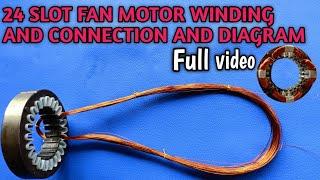 Fan motor winding|24 slot 1400 rpm wallfan motor winding|motor winding|Farata fan winding|fan repair