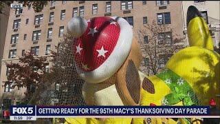 Macy's parade balloon inflation
