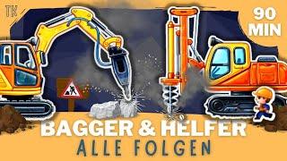 Bagger & Baufahrzeuge ⭐ Alle Folgen  [ Kindervideos | Kinderfilme ] #telekids