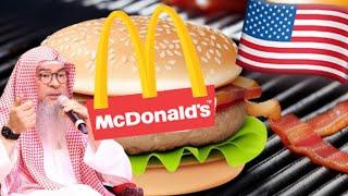 Can I eat McDonald’s, Burger King, & steaks in USA? Halal? assim al hakeem JAL