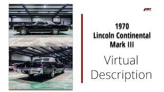 For Sale: 1970 Lincoln Continental Mark III / Original 460 V8 / Automatic / AC
