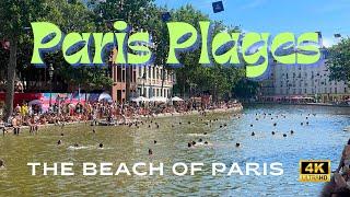 [4K] Paris Plages 2024: Swim & Dive in the Seine! ️ Summer Fun at Canal Saint Martin