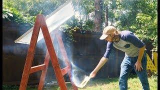 Burning stuff with a giant fresnel lens + how a DLP projector works