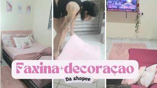 faxina + decoração nova da shopee - tudo rosa 