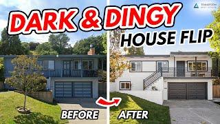 Dark & Dingy Basement Flip Before & After - Two Story Home Renovation