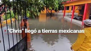 #Veracruz | Tormenta tropical "Chris" impactó #Veracruz y continúa su paso por el país