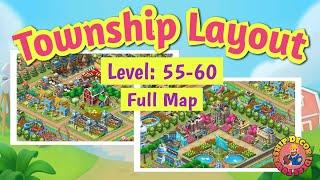 Township Layout || Level: 55-60 || Full Map || Township Decor Ideas ||