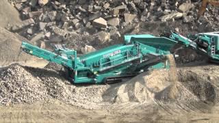 Powerscreen XA400S Pre-Screen and Warrior 1800 at MA Crushing, UK