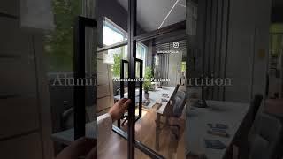 Aluminium glass partition, interior design ideas.  #homedecor  #homedesign  #interiordesign