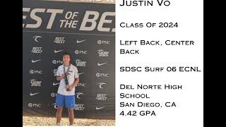 Justin Vo - 2024 Left Back/Center Back - Highlights