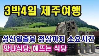 [3박4일 제주여행] 3일차 성산일출봉 정상까지 소요시간- 맛나식당, 해뜨는식당