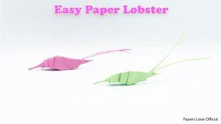 How to make paper lobsters easy tutorial - papers love lobster for beginner - paper lobster diy