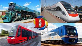 Городской транспорт, Поезда для детей и Железная дорога. Развивающие мультики про машинки
