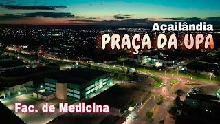 Pôr do sol na praça da UPA Açailândia, MA - Faculde de Medicina