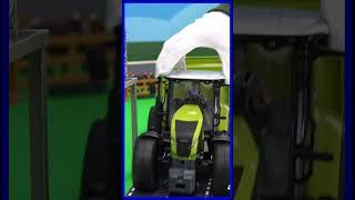 Tractor on the farm being loaded from the silo | Toys for kids #shorts #short #mr.melonetoys