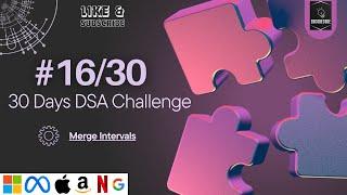 Merge Intervals - Python | MAANG Questions | 16/30 Days DSA Challenge - DSA Interviews #MAANG