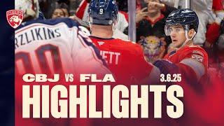 Panthers vs Blue Jackets Highlights | 3.6.25