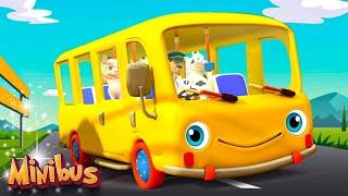 Wheels On The Bus with Animals - Nursery Rhymes & Kids Songs | Minibus