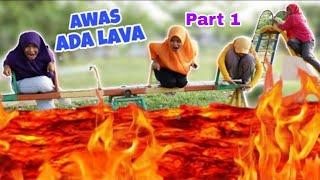 TANTANGAN THE FLOOR IS LAVA PART 1 | AWAS LANTAINYA ADALAH LAVA | CHIKAKU FAMILY