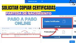 COPIAS CERTIFICADAS PARTIDA DE NACIMIENTO ONLINE Paso a Paso SIN IR AL REGISTRO? Nueva Pagina #Saren