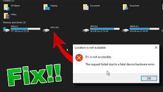 How To Fix Drive Or, Partition Not Accessible in Windows | Hardware Fatal Error Fix | ADTechify